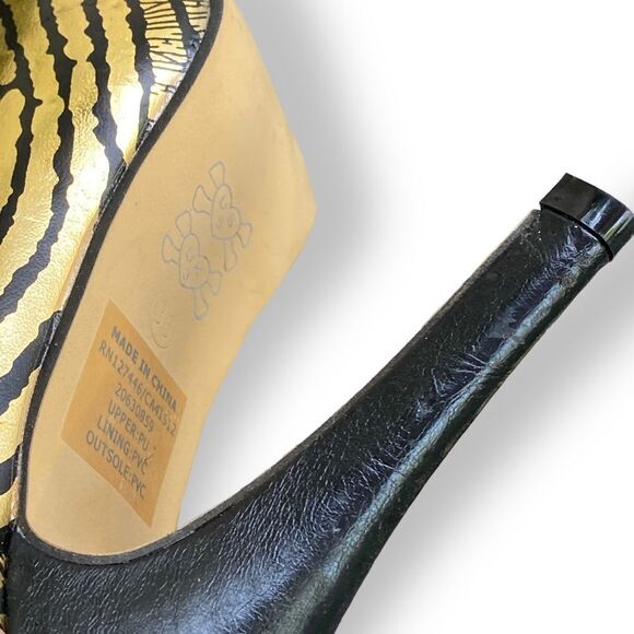 Iron Fist Hands Off Thumbprint Peep Toe Platform Stiletto Hees - Picture 14 of 15